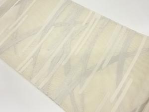  紗 ヱ霞に芝模様織出し袋帯